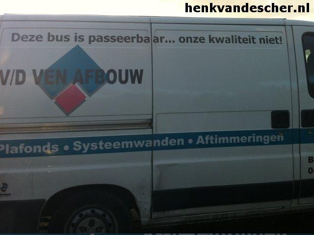 Van de Ven :: Deze bus is passeerbaar onze kwaliteit niet