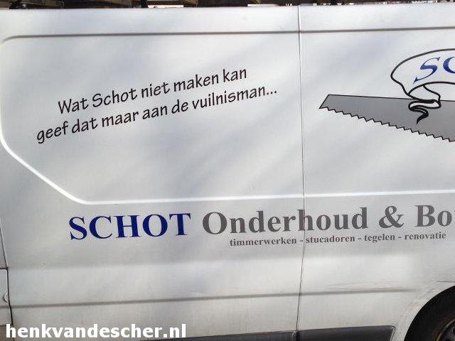 Schot :: Wat schot ... kan, geef dat maar aan de vuilnisman