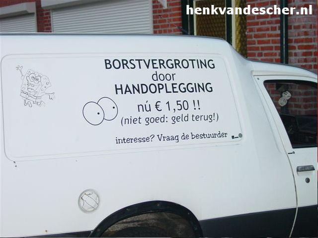 Onbekend :: Borstvergroting door handoplegging