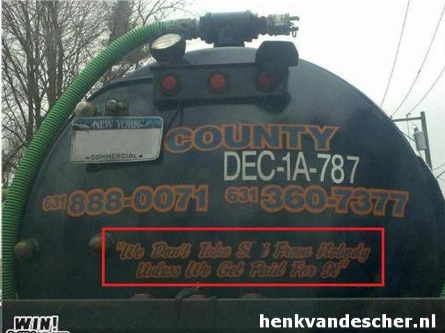 onbekend :: We dont take shit, unless we get paid