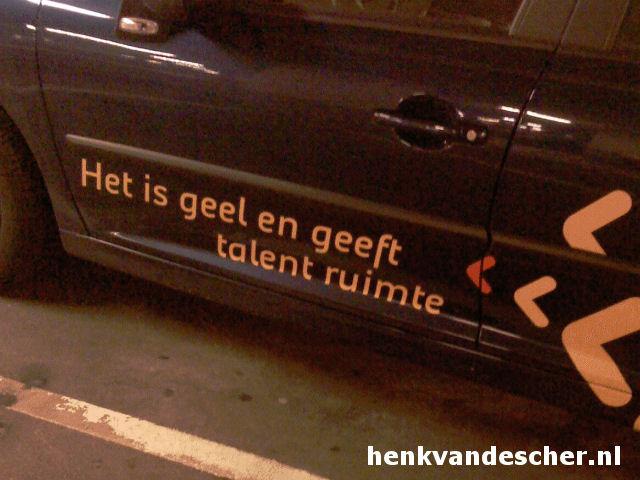 Onbekend :: Het is geel en het geeft talent de ruimte