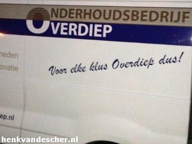 Overdiep :: Voor elke klus Overdiep dus!