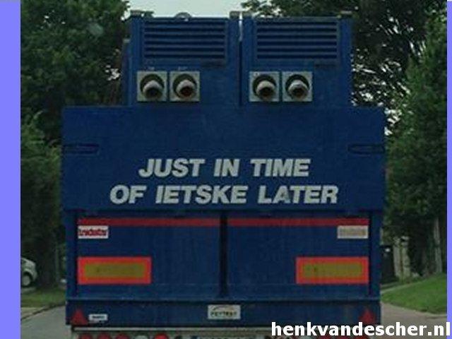 Onbekend :: Just in Time of Ietske Later