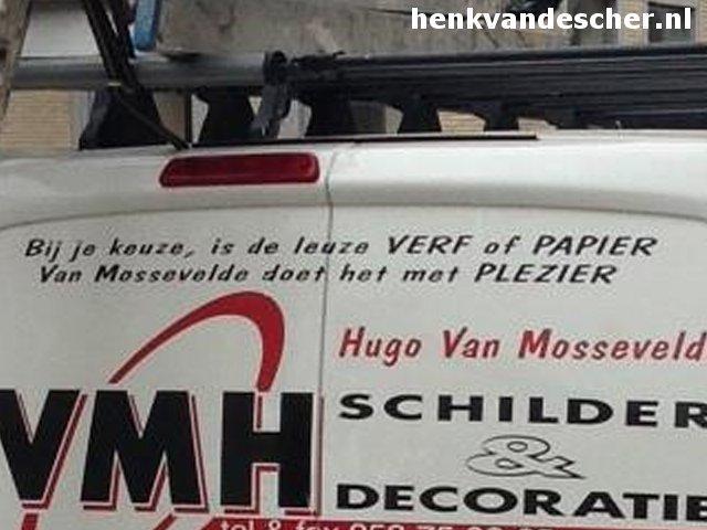 Van Mossevelde :: Bij de keuze is de leuze verf of papier. Van Mossevelde doet het met plezier