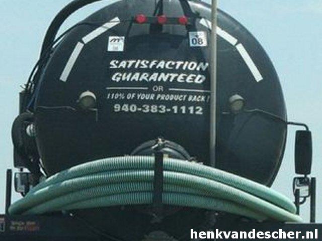 Onbekend :: Satisfaction guaranteed or your product back