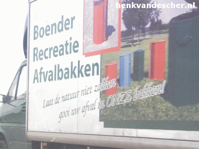 Boender :: Laat de natuur niet zakken. Gooi uw afval in onze bakken