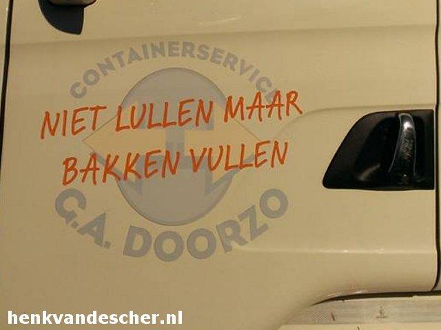 Doorzo Containers :: Niet lullen, bakken vullen