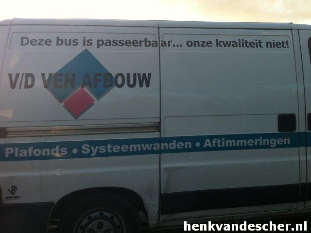 v.d. Ven afbouw :: Deze bus is passeerbaar...onze kwaliteit niet