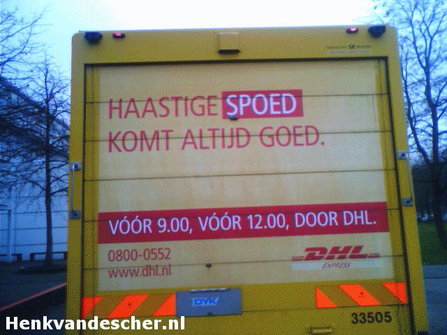 DHL :: Haastige spoed komt altijd goed